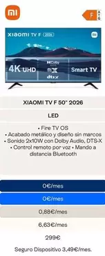 Xiaomi - TV 50" 4K UHD Led  Smart 