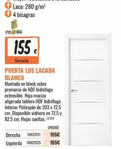 Block - Puerta Lu5 Lacada