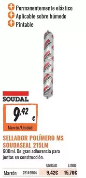 Soudal - Sellador Polimero Ms Soudaseal