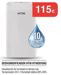 HTW - Deshumidificador Htw Htw0010a3