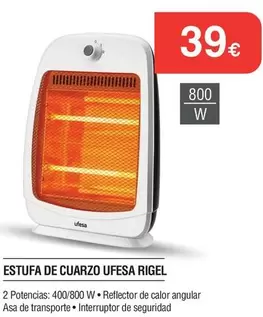 Ufesa - Estufa De Cuarzo