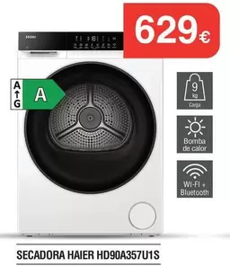 Haier - Secadora Hd90a357u11s
