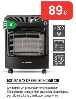 Orbegozo - Estufa Gas Hce50 420