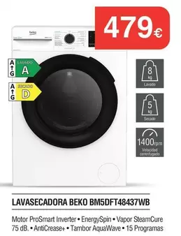 Beko - Lavasecadora Bm5dft48437wb