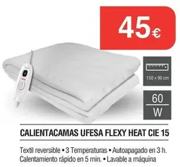 Ufesa - Calientacamas Flexy Heat Cie 15