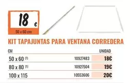 Kit Tapajuntas Para Ventana Corredera