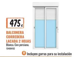 Corredera Lacada 2 Hojas