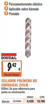 Soudal - Sellador Polimero Ms Soudaseal