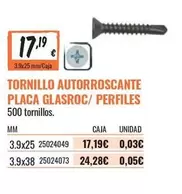 Tornillo Autorroscante Placa Glasroc/perfiles