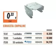 placo - Cruceta empalme