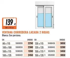 Venta Grande - Corredera Lacada 2 Hojas
