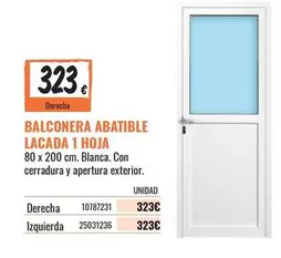 Balconera Abatible Lacada 1 Hoja