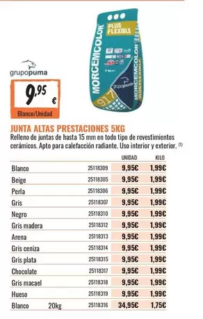 Blanco - Junta Altas Prestaciones