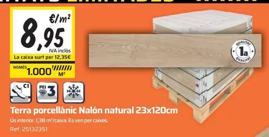 Terra - Porcellanic Nalon Natural 23x120cm