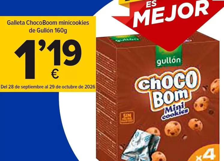 Gullón - Galleta Choco Boom Minicokies De