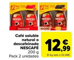 Nescafé - Café Soluble Natural O Descafeinado