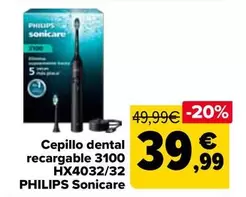 Philips - Cepillo Dental Recargable 3100 HX4032/32 Sonicare