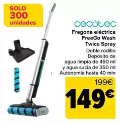 Cecotec - Fregona Electrica Freego Wash Twice Spray