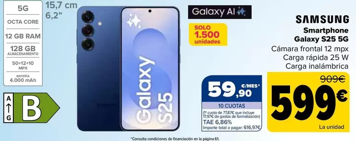 Samsung - Smartphone Galaxy S25 5G