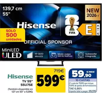 Hisense - Tv 55" 55U7SE