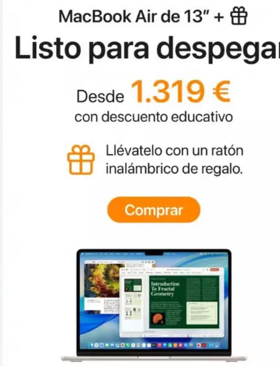 Macbook Air 13" + Listo Para Despega