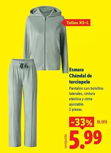 Esmara - Esmara Chándal De Tercipelo