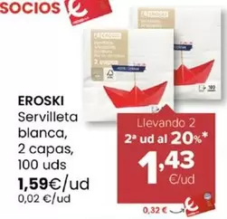 Eroski - Servilleta Blanca