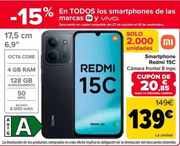 Xiaomi - Smartphone Redmi 15C