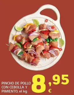 Pincho De Pollo Con Cebolla Y Pimiento