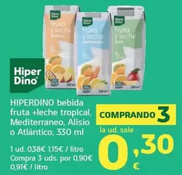 Hiperdino - Bebida Fruta + Leche Tropical