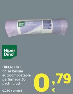Hiperdino - Bolsa Basura Autocompostable Perfumada