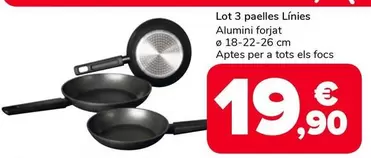 Lot 3 Paelles Línies Alumini Forjat