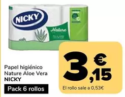 Nicky - Nature Papel Higiénico Aloe Vera