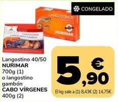 Nurimar/Cebo Vírgenes - Langostino O Gambón