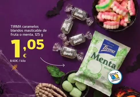 Tirma - Caramelos Blandos Masticable De Fruta O Menta