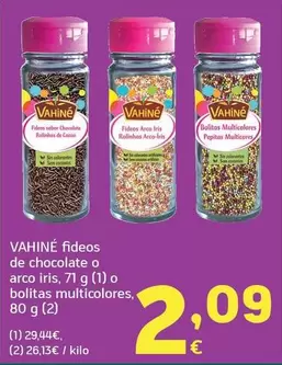 Vahiné - Fideos De Chocolate O Arco Iris O Bolitas Multicolores