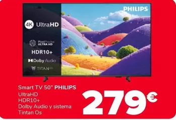 Philips - TV 50" 4K Ultra HD Smart