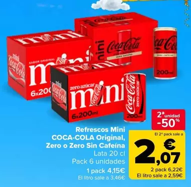 Coca-Cola - Refrescos Original, Zero O Zero Sin Cafeina