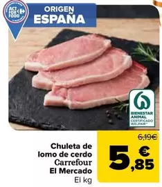 carrefour - Chuleta De Lomo De Cerdo El Mercado