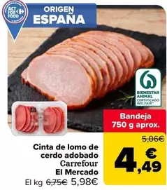 carrefour - Cinta De Lomo De Cerdo Adobado