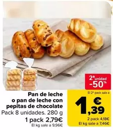 Pan De Leche O Pan De Leche Con Pepitas De Chocolate
