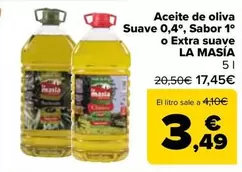 La Masía - Aceite De Oliva Suave 0,4o Sabor 1o O Extra Suave