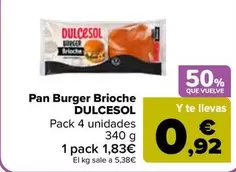 Dulcesol - Pan Burger Brioche
