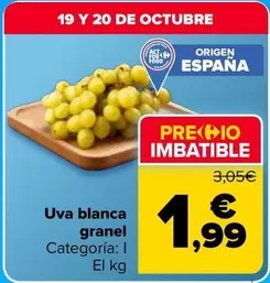 origen - Uva blanca granel
