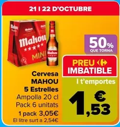 Mahou - cervesa 5 estrelles