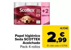 Scottex - Papel Higienico Seda Acolchado