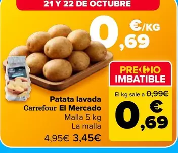 Carrefour El Mercado - Patata Lavada