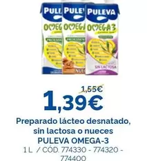 Puleva - Omega3 Preparado Lacteo Desnatado, Sin Lactosa O Nueces