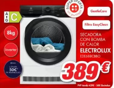 Electrolux - Secadora Con Bomba De Calor EDE688CBBO