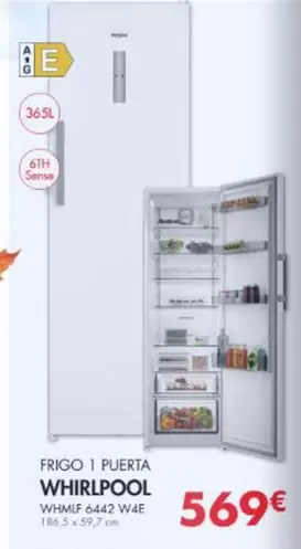 Whirlpool - Frigo 1 Puerta WHMLF6442W4E